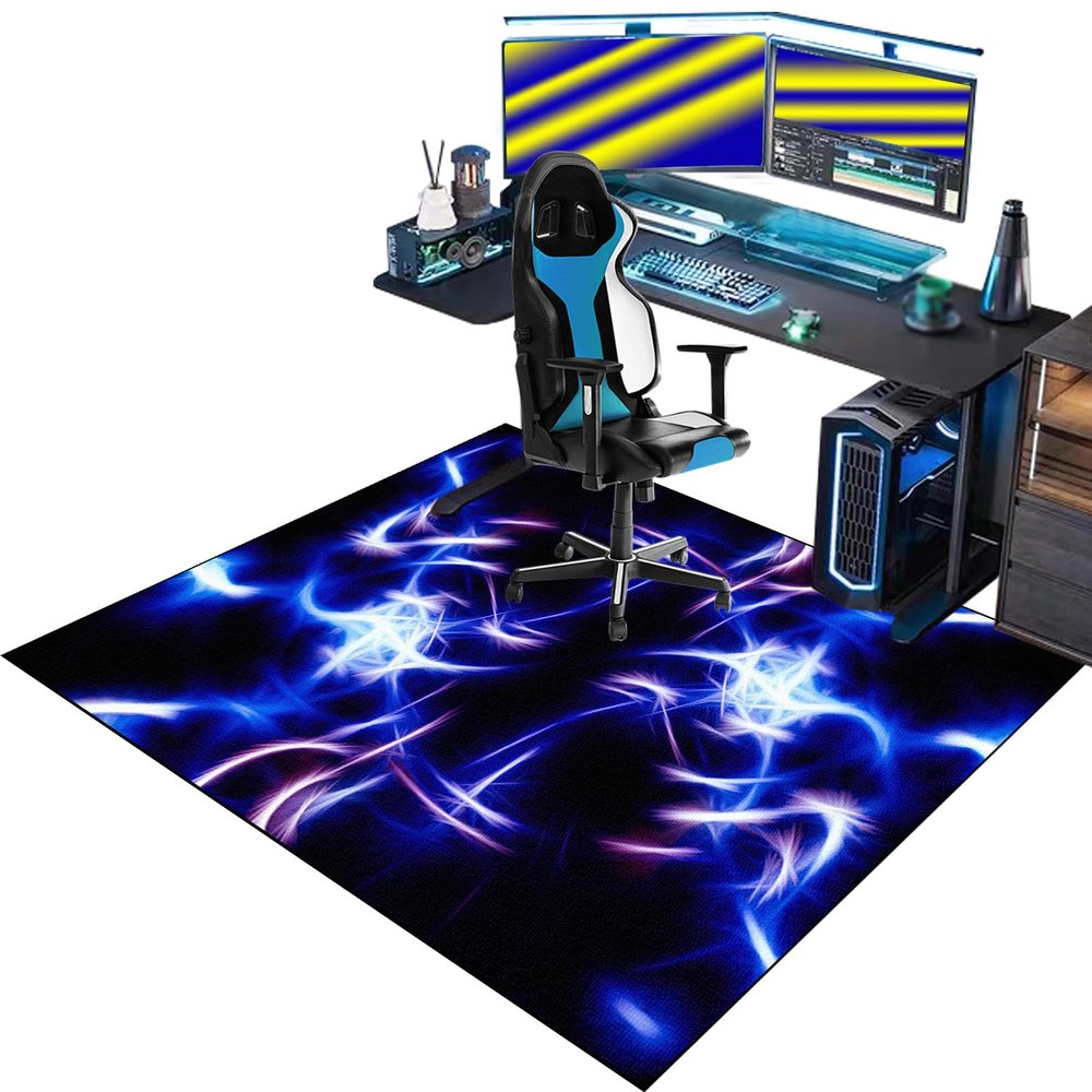 Gaming Floor Protection Mat for Hard Floors and Carpets, 200 x 230 cm