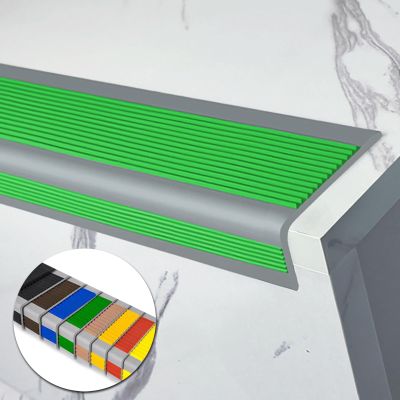 Non-Slip Fire-Resistant Self-Adhesive Stair Edge Protector, Green
