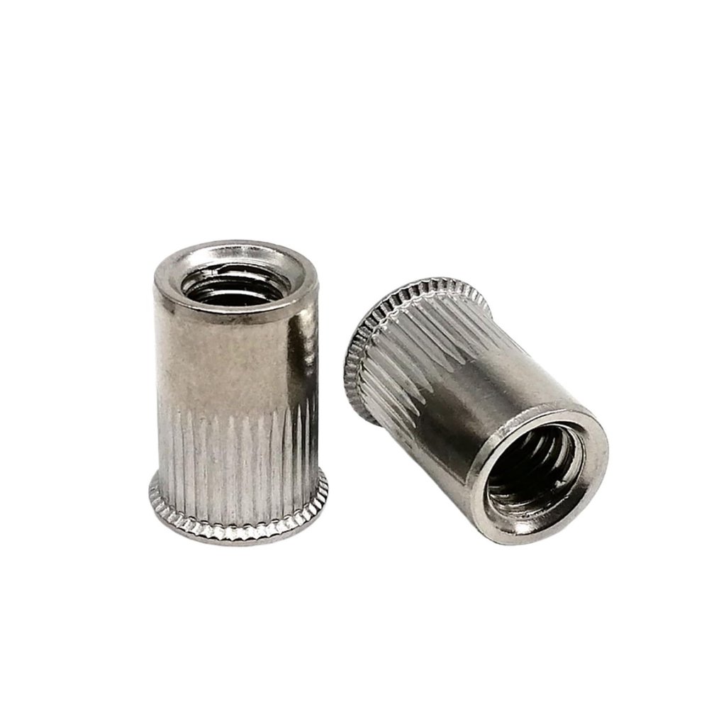 DeVow M3–M12 316 A4-80 Stainless Steel Insert Rivet Nuts, Small Head, 80-Piece M6
