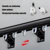 Double-Track Aluminum Curtain Rod and Room Divider, White, 1.60 m view 3