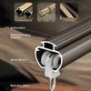 Double-Track Aluminum Curtain Rod and Room Divider, White, 1.60 m view 4