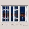 Foldable Aluminum Alloy Window Guard, Sliding Safety Bars, 130 x 100 cm view 4