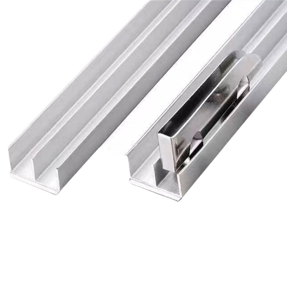 Serenitison Double Aluminum Sliding Door Track for Display Cabinets