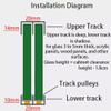 Serenitison Double Aluminum Sliding Door Track for Display Cabinets view 3