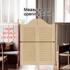 Solid Wood Saloon Swing Door Pair, Double Partition Door, Self-Closing, Retro Café Door view 4