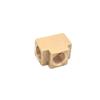 3-Way T-Shaped Brass Pipe Fitting, Equal Female BSP Threads, 3/8" view 1