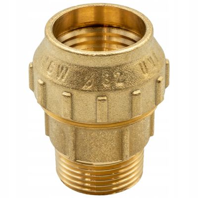 KNM Trade Brass Drinking Water Transition Fitting, Blue, 40 x 1 1/4 in.