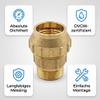 KNM Trade Brass Drinking Water Transition Fitting, Blue, 40 x 1 1/4 in. view 2