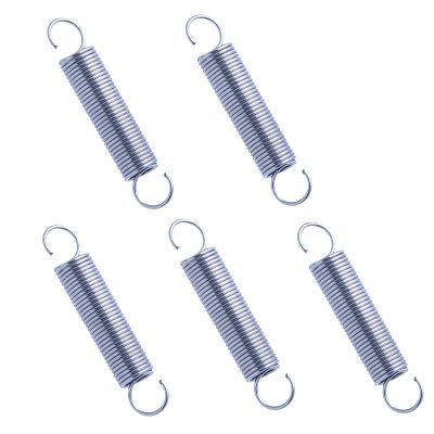 Extension Springs, 5-Pack, 0.8 mm Wire, 8 mm OD, 2060 mm Long, Stainless Steel, S-Shape, 30 mm Hook Extension