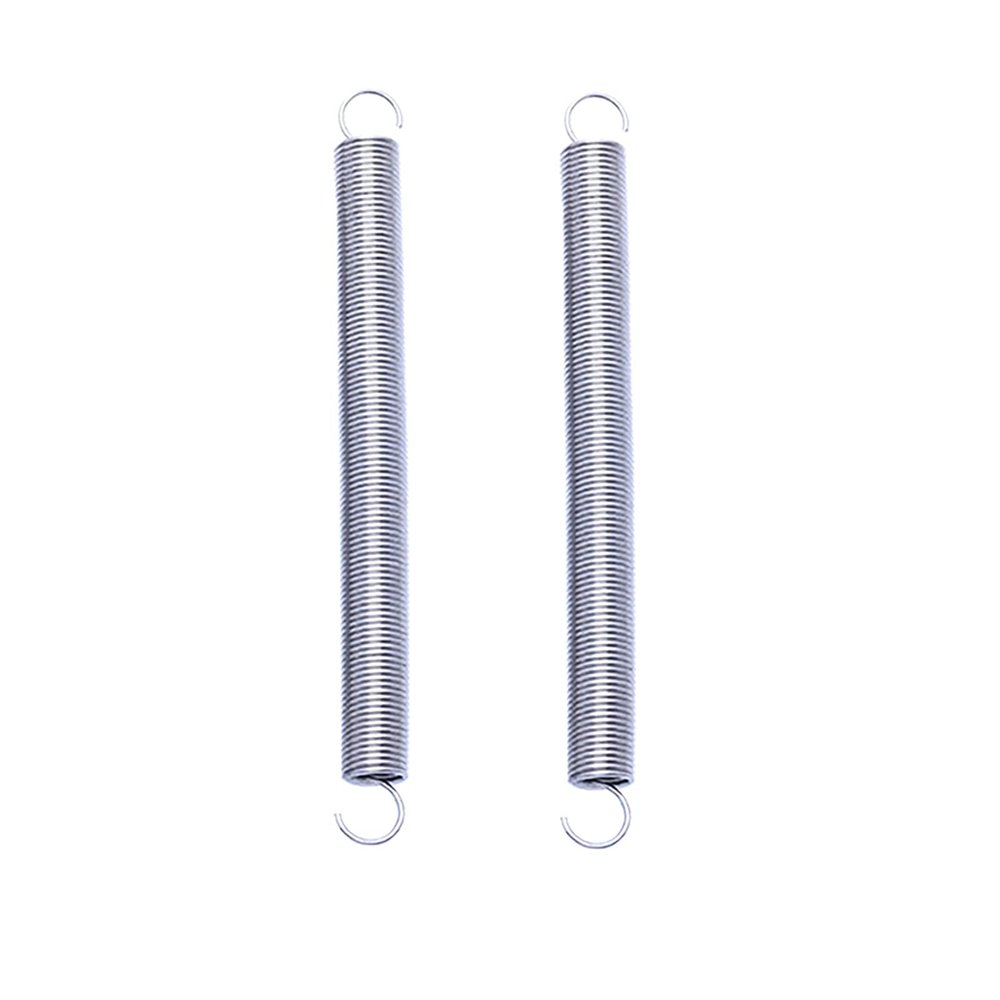 Extension Springs, 2 Pieces, 0.6 mm Wire Diameter, 5 mm Outer Diameter, 140–200 mm Length, Stainless Steel with Hooks, S-Shaped Tension Springs, Hook Extension (180 mm)