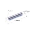 Extension Springs, 2 Pieces, 0.6 mm Wire Diameter, 5 mm Outer Diameter, 140–200 mm Length, Stainless Steel with Hooks, S-Shaped Tension Springs, Hook Extension (180 mm) view 2
