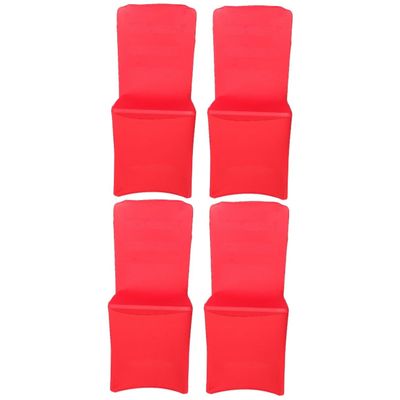VICASKY 4-Piece Waterproof Elastic Chair Covers, Red