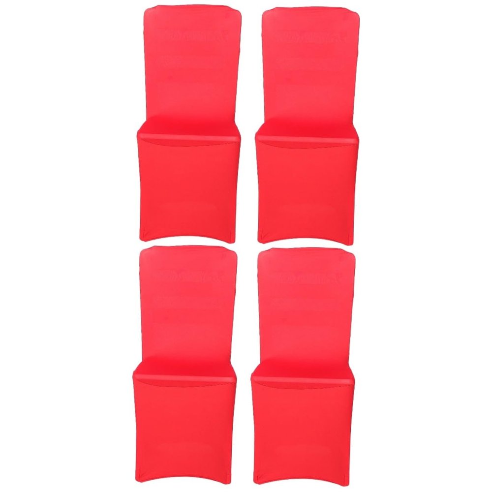 VICASKY 4-Piece Waterproof Elastic Chair Covers, Red