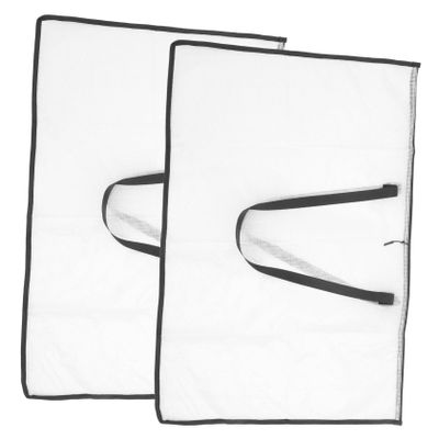 ARTSEWPLY 2-Piece Transparent Art Portfolio Bags with Zipper and Handle