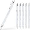 Cimpress Personalized Engraved Ballpoint Pen, 2-in-1 Stylus, Soft-Touch, Black Ink, White, 500 Count view 1