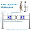 SHAHRYAR Automatic One-Way Stainless Steel Swing Gate, Self-Closing Pedestrian Barrier, 120 x 100 cm view 2
