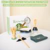 8-Piece Matcha Set with Bowl, Spoon, Whisk, Whisk Holder, Sieve, and Dishcloth, Gift for Matcha Lovers (Black) view 4