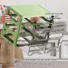 Desktop Storage Box for Desk Drawers and Makeup, Green, 32.5 × 32.5 cm view 4
