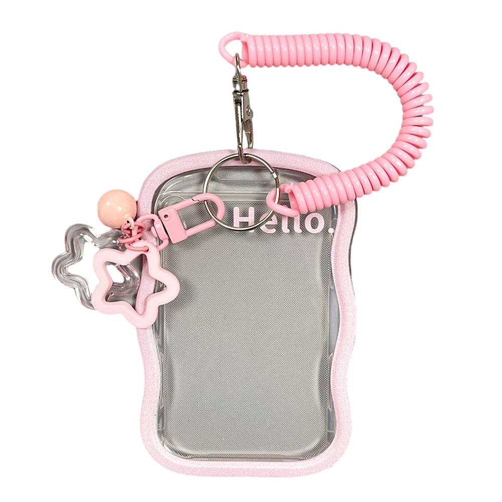 Korean Photocard Holder with Keychain, Soft Sleeve and ID/Card Protection