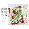 Christmas Santa Silicone Stamp and Metal Die for Card Making view 2