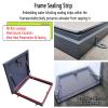 Weather-Resistant Roof Hatch Cover, Galvanized Steel, 60 x 100 cm view 2