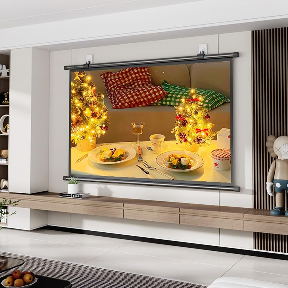 Manual Projector Screen, 4:3/16:9, 4K/Full HD