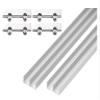 Durable Aluminum Alloy Sliding Door Track Set with Smooth-Rolling Wheels for Display Cabinets, Cupboards, and Cabinet Doors view 1