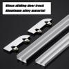 Durable Aluminum Alloy Sliding Door Track Set with Smooth-Rolling Wheels for Display Cabinets, Cupboards, and Cabinet Doors view 4