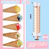 Wall-Mounted Ice Cream Cone Dispenser Holder, Stainless Steel, 16 x 3 in view 3