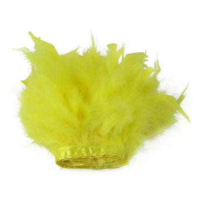 Jhdwu Fluffy Turkey Feather Trim, 1 m, Multicolor (10–15 cm)