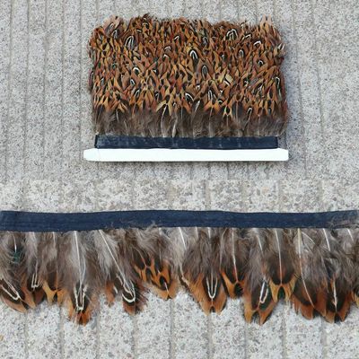 Jhdwu 1 Meter Natural Pheasant Feather Fringe Trim