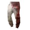 Men's Halloween Lounge Pants with Bloody Print (Blue, L) view 1