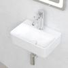 Ceramic Sink, Wall-Mounted, Modern Design for Bathroom, Washroom and Utility Room view 3