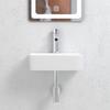 Ceramic Sink, Wall-Mounted, Modern Design for Bathroom, Washroom and Utility Room view 4