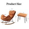Rocking Chair with Padded Cushions and Wooden Legs view 2