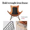 Rocking Chair with Padded Cushions and Wooden Legs view 4