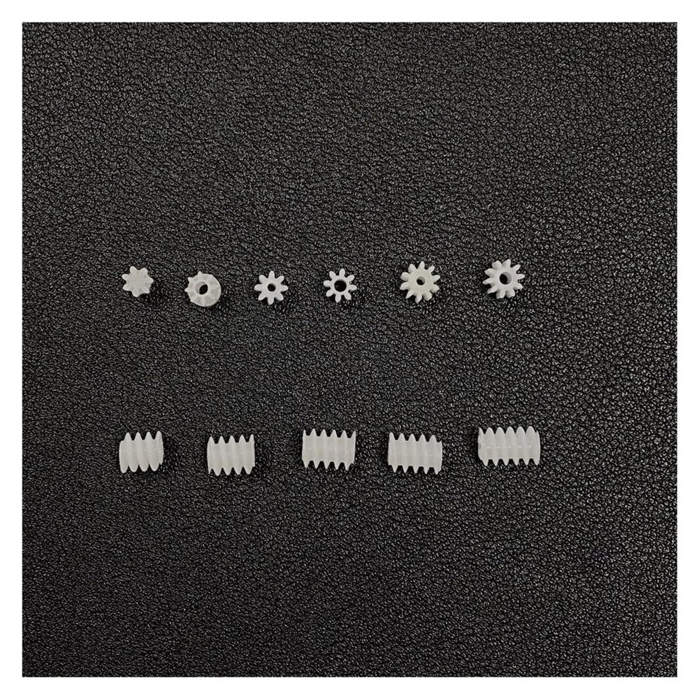 HUJWLBWF 10-Piece 0.5M Gear Shaft Electronic Starter Transmission Pinion Gear Set, 6 mm Worm Gear, Helical Gears, Worm Gear 6 × 9 × 2 mm