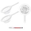 Fine Mesh Strainer Set, 3-Piece, 100/200/400 Mesh with Handles and Black Marker view 1