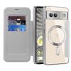 SIYOPINPFY Flip Case for Google Pixel 7A with Card Slot, Titanium Gray JD view 1