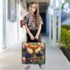 3-Ring Zipper Binder, Phalaenopsis Toucan Tropical Flower, 1.5-Inch Organizer with Shoulder Strap, Fits 33-Inch Laptops and 500 Sheets view 3