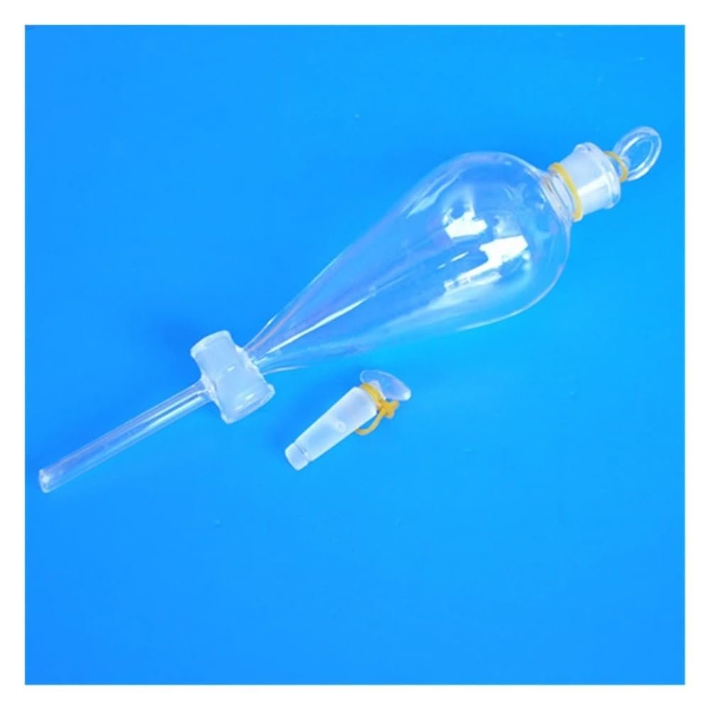 Lab Glassware 60 mL–2,000 mL Glass Separatory Funnel with Glass Stopper and Screw Stopcock (2,000 mL)