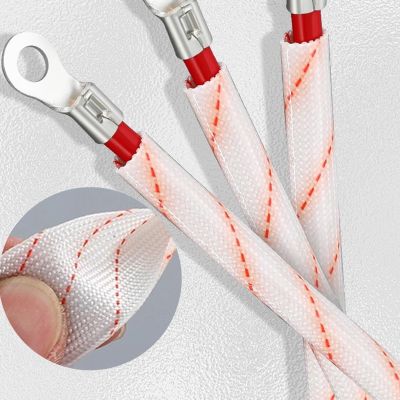Insulated Fiberglass Cable Sleeve, Heat-Resistant to 180°C, 100 m/328 ft, 35 mm