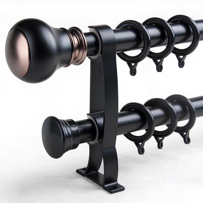 Durable Double Curtain Rod, 70 x 700 cm, Adjustable and Quiet, for Living Rooms and Bedrooms