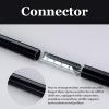 Durable Double Curtain Rod, 70 x 700 cm, Adjustable and Quiet, for Living Rooms and Bedrooms view 3