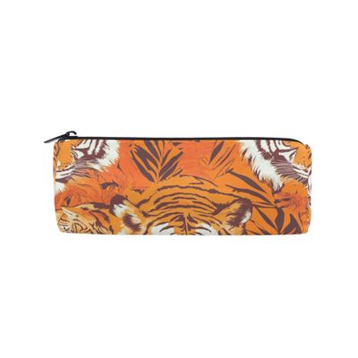 Pencil Case, Travel Case, Cosmetic Bag, Portable, Tiger in Autumn