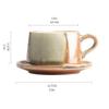 ULTRAWAVE Vintage Ceramic Coffee Cup with Saucer, Handmade, 210 ml view 2
