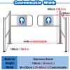 Stainless Steel Swing Gate, 220 cm, Automatic-Closing Safety Barrier for Pedestrian Access view 3
