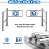 Stainless Steel Swing Gate, 220 cm, Automatic-Closing Safety Barrier for Pedestrian Access view 4