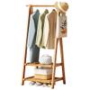 Sturdy Bamboo Garment Rack with Shoe Organizer, 2 Tiers view 1