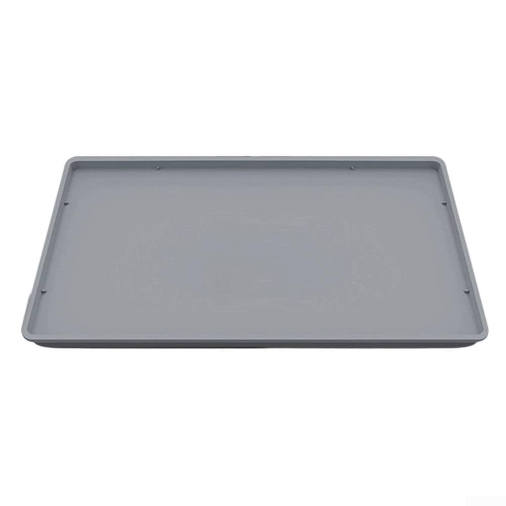 TDCuizent Silicone Coffee Machine Mat, 40 x 50 cm, Non-Slip, Heat-Resistant, Raised Edges, Gray